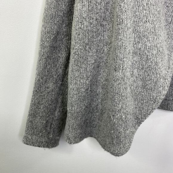 Loft Womens Gray Open Front Knit Chunky Cardigan Sweater Size S Warm Winter Cozy - Picture 2 of 7